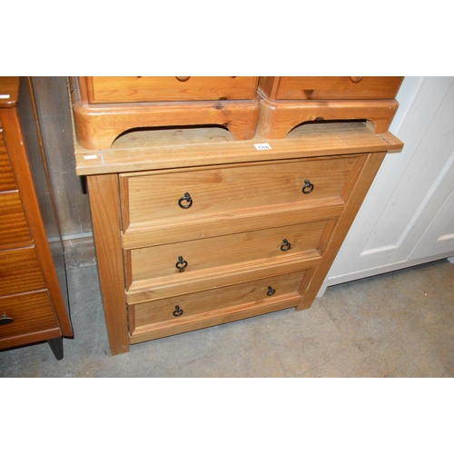 188 - pine chest of drawers