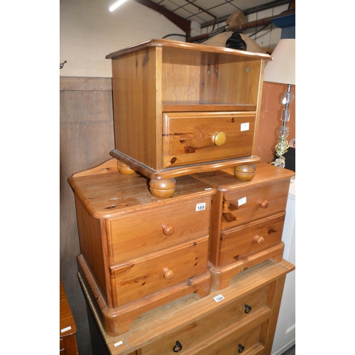 189 - 3 x pine bedsides