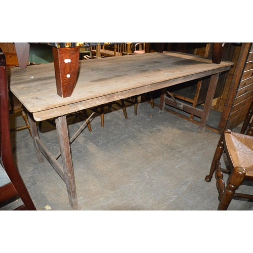 236 - vintage trestle table