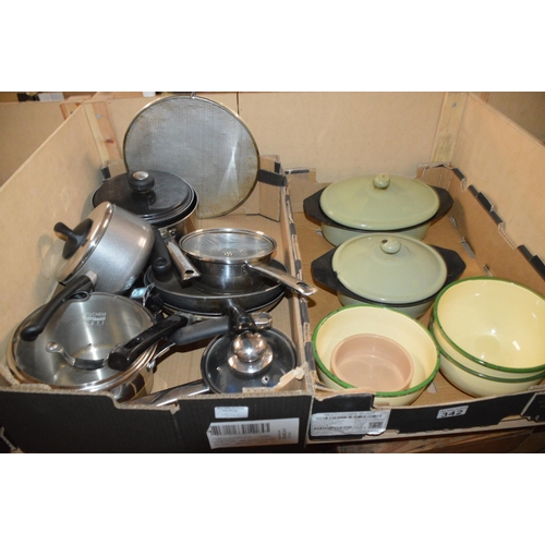 342 - 2 boxes of misc cookware