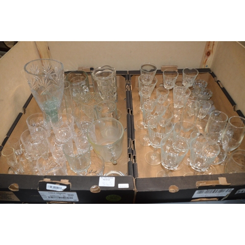 345 - 2 boxes of misc glassware