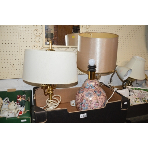 413 - 3 x lamps