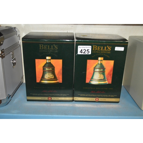 425 - 2 x sealed Wade Bells whisky decanters