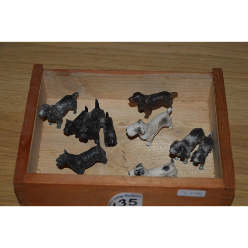 435 - collection of small metal dogs