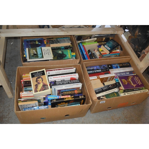 120 - 4 boxes of books