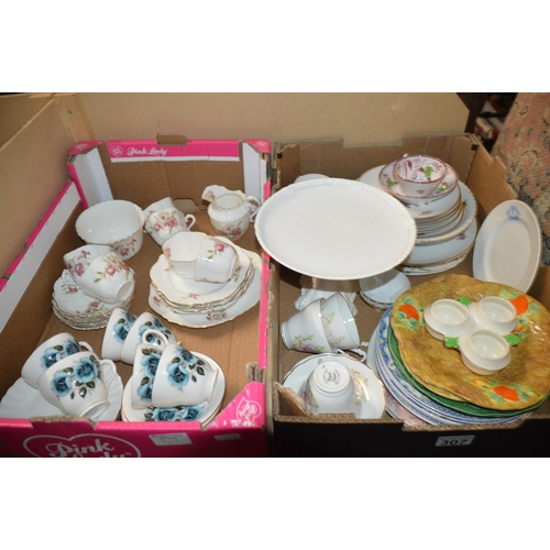 2 boxes of misc china