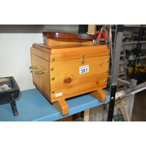 381 - wooden workbox