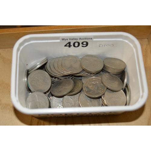 409 - tub of old 10p coins