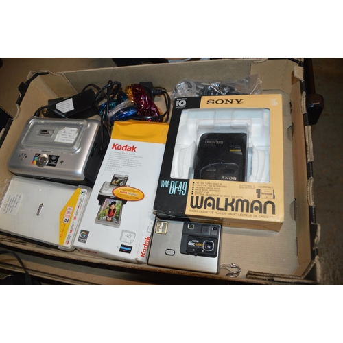 112 - Kodak camera items & Sony walkman