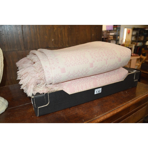 130 - 2 x welsh blankets
1 blanket is 70 inches x89 inches without the fringe 
1 blanket is 72 inches x 91... 