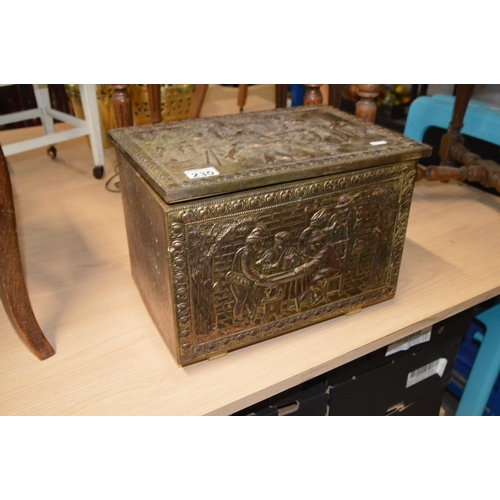 230 - brass coal box