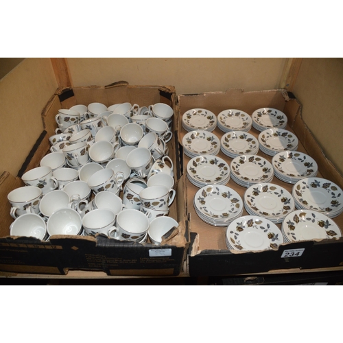 234 - 2 boxes of Meakin cups & saucers