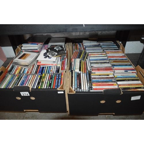 274 - 2 boxes of cds