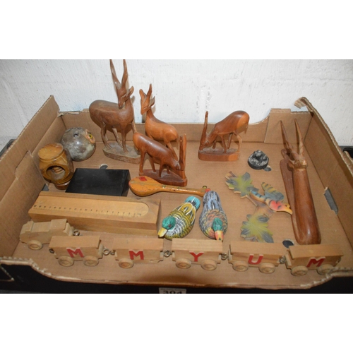 304 - box of misc wooden items