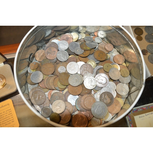 343 - tin of mixed coins