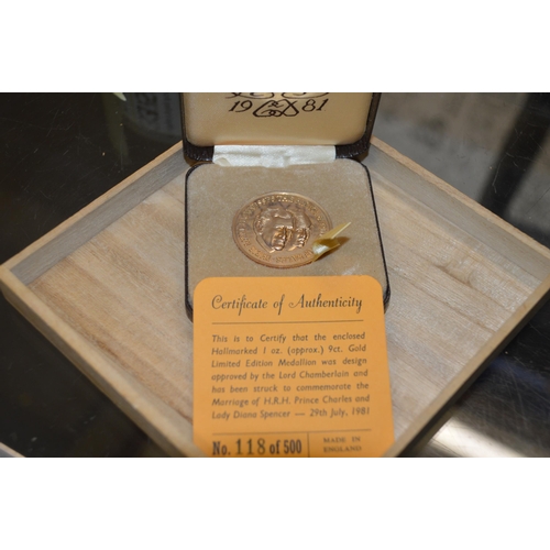 345 - 9ct gold medallion