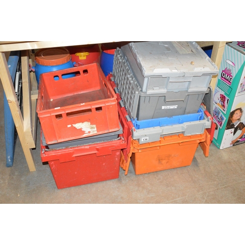 136 - qty of plastic crates