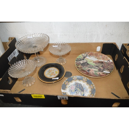 281 - box of china & glass