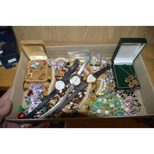 321 - assorted costume jewellery & watches