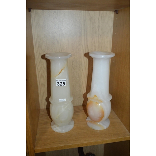 325 - pair of onyx vases