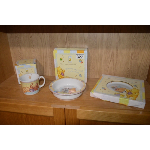 327 - Royal Doulton Winnie the Pooh childs 3-piece breakfast set