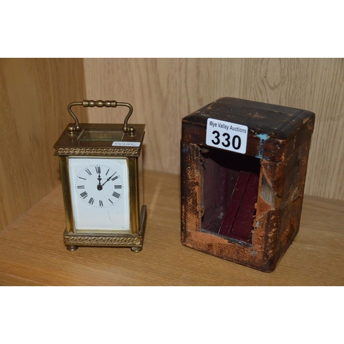 330 - cased carriage clock