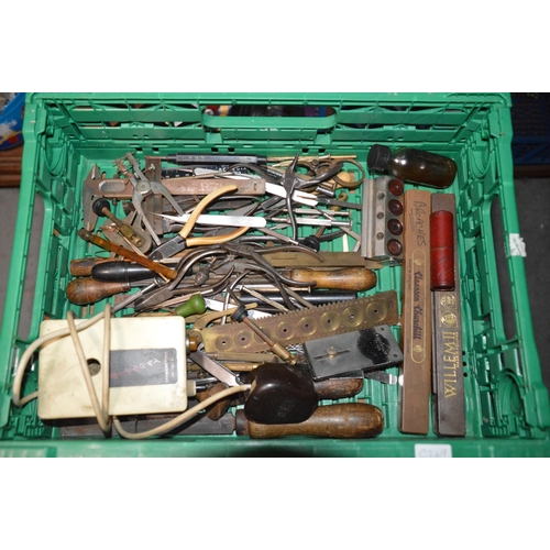 340 - basket of watchmakers tools