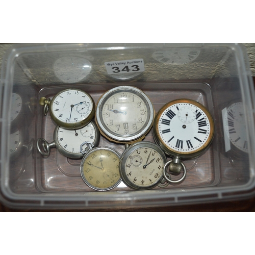 343 - assorted pocket watches