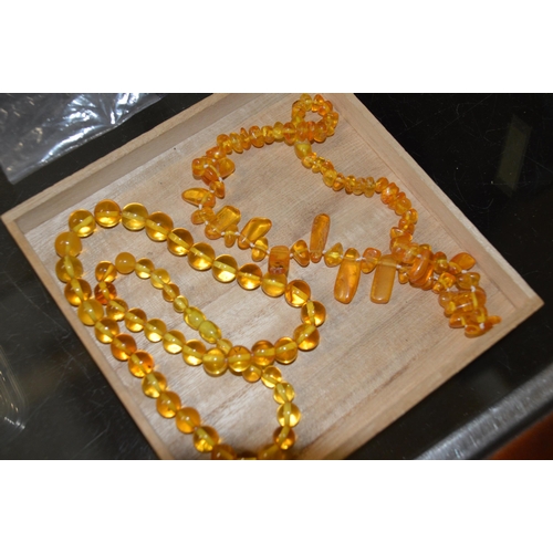 365 - 2 amber necklaces