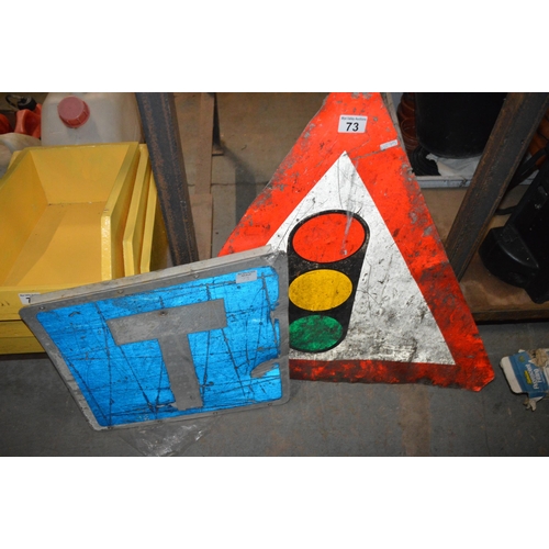 73 - 2 x road signs