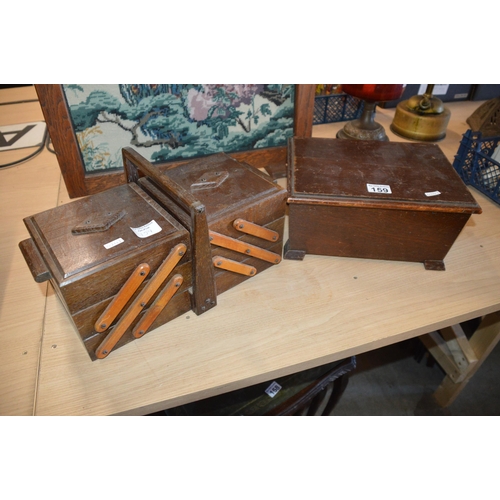 159 - 2 sewing boxes