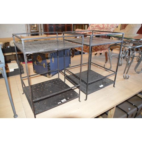 168 - pair of metal tables