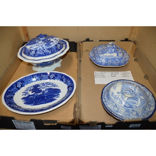 195 - 4 items of blue & white china