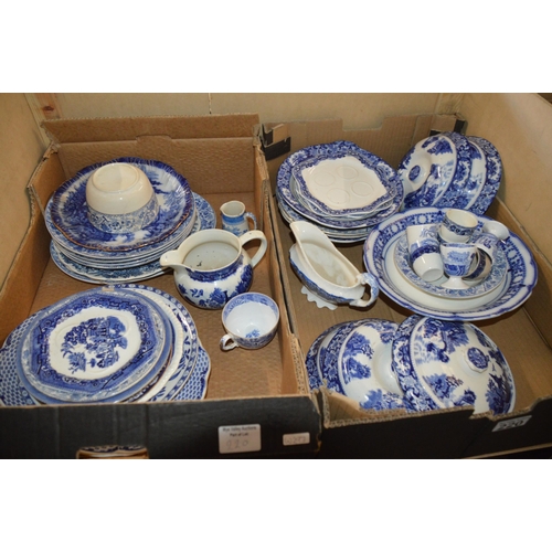 220 - 2 boxes of blue & white china