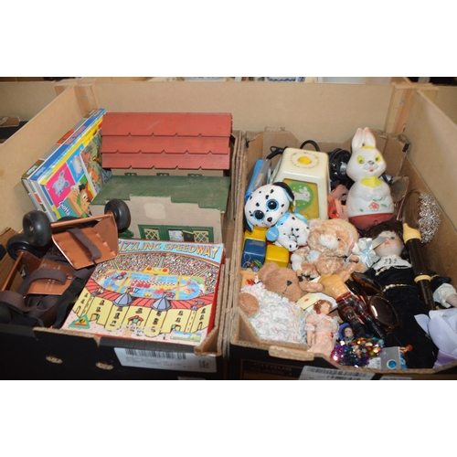 222 - 2 boxes of vintage toys etc