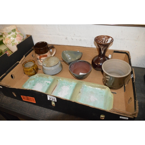 235 - box of pottery items