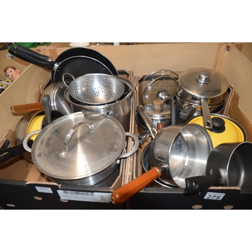 275 - 2 boxes of cookware