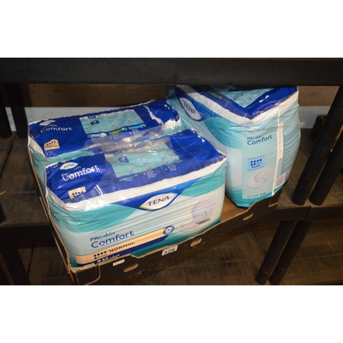 326 - 3 packs of Tena items