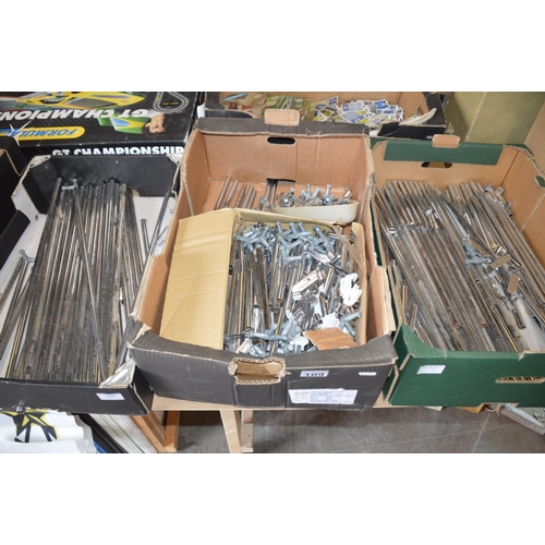 109 - 3 boxes of chrome shelving