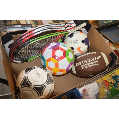 117 - box of sports items