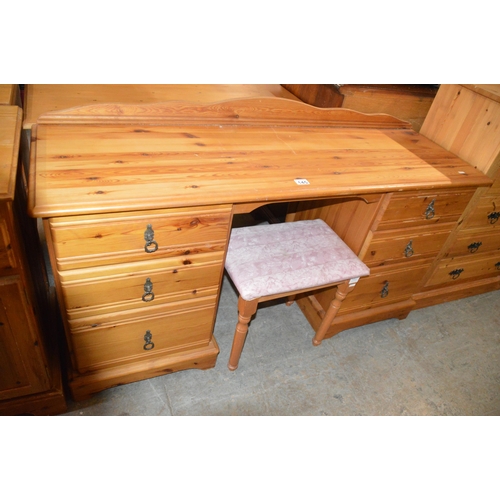 145 - pine dressing table & stool