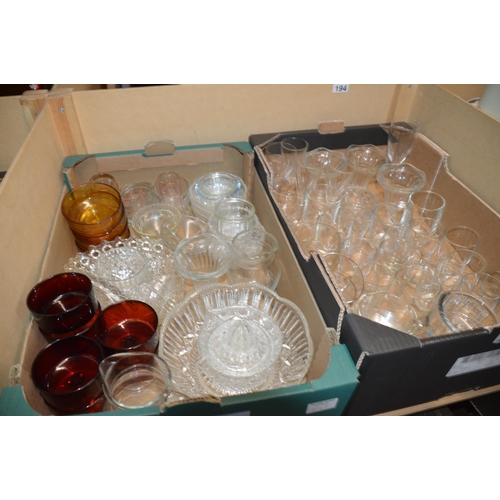 247 - 2 boxes of glassware