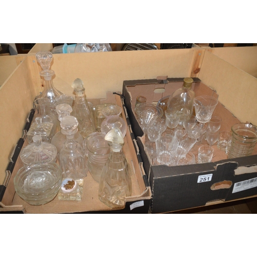 251 - 2 boxes of glassware