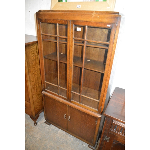 273 - glazed bookcase