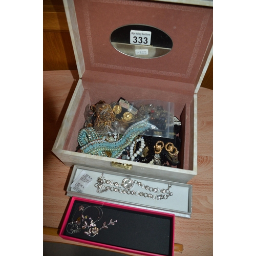 333 - jewellery box & contents