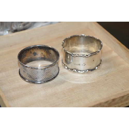 367 - 2 silver napkin rings