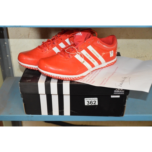 362 - pair of limited edition adidas sports shoes with certificate