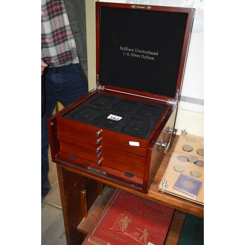 392 - coin collectors cabinet