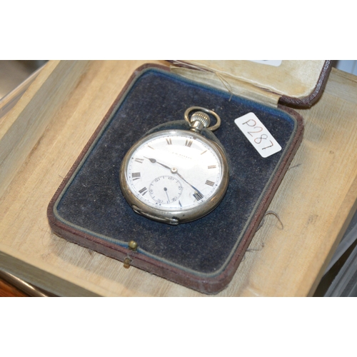 396 - cased pocket watch