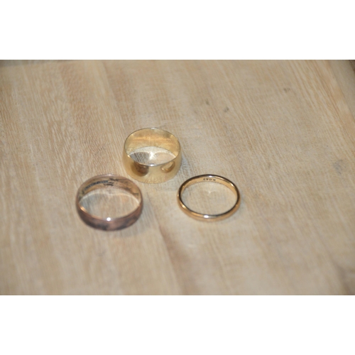 421 - 3 wedding band rings